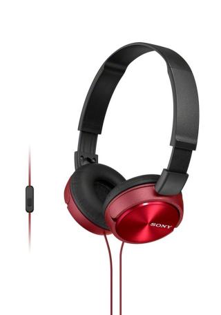 SONY sluchátka MDR-ZX310AP, handsfree, červené