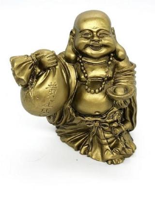 Soška Buddha Hotei měšec 9,5 cm