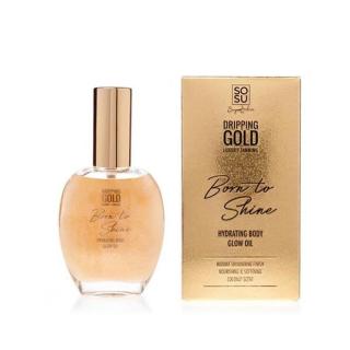 SOSU by Suzanne Jackson Hydratační olej na tělo se třpytkami Zlatý Dripping Gold Born to Shine  50 ml