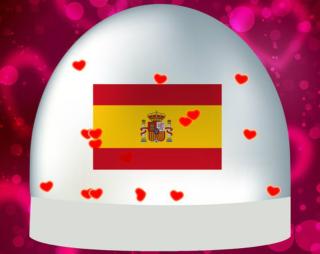 Španělská vlajka Srdcové těžítko