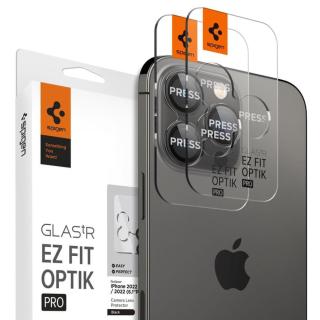 Spigen Glass EZ Fit Optik Pro 2 Pack, black – iPhone 14 Pro/iPhone 14 Pro Max, AGL05205