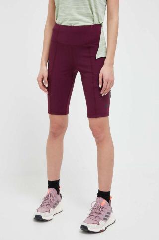 Sportovní šortky 4F dámské, fialová barva, hladké, high waist