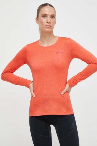 Sportovní tričko s dlouhým rukávem Jack Wolfskin Sky Thermal oranžová barva