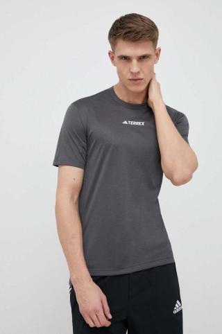 Sportovní triko adidas TERREX Multi šedá barva