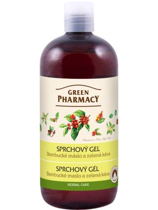 Sprchový gel Green Pharmacy - bambucké máslo a zelená káva - 500 ml