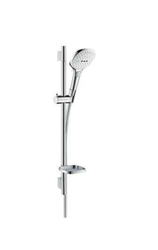 Sprchový set Hansgrohe Raindance Select E na stěnu s mýdlenkou bílá/chrom 26620400