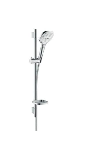 Sprchový set Hansgrohe Raindance Select E na stěnu s mýdlenkou bílá/chrom 26622400