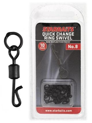 Starbaits Obratlík s Kroužkem Quick Change vel.8 10ks