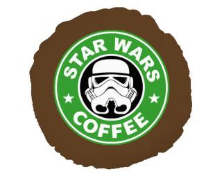 Starwars coffee Kulatý polštář