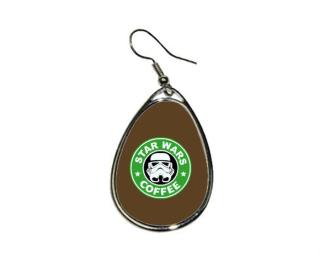 Starwars coffee Náušnice visací kapka