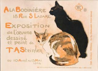 Steinlen, Theophile Alexandre - Obrazová reprodukce At the Bodiniere, 1894,