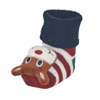 Sterntaler Dětské chrastítko Ponožky Vánoce Tmavě červená