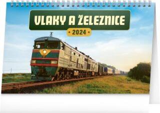 Stolní kalendář Vlaky a železnice 2024