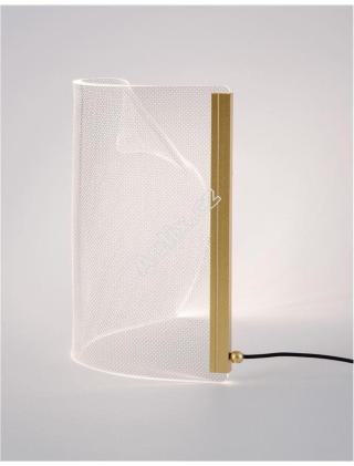 Stolní lampa SIDERNO zlatý hliník a akryl LED 1x6W 230V 3000K IP20 - NOVA LUCE