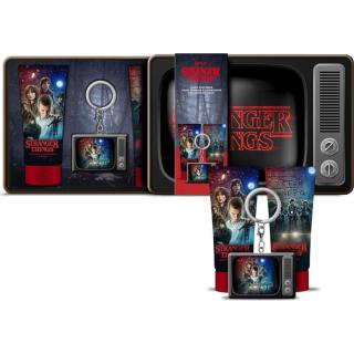 Stranger Things dárkový set se sprchový gel 100 ml, šamponem, kondicionérem 100 ml a klíčenkou