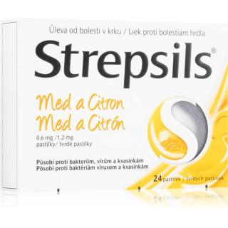 Strepsils Strepsils 0,6mg/1,2mg pastilky na bolest v krku 24 ks