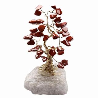 Stromeček štěstí jaspis červený - výška cca 9 cm