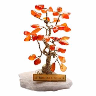 Stromeček štěstí karneol - výška cca 9 cm