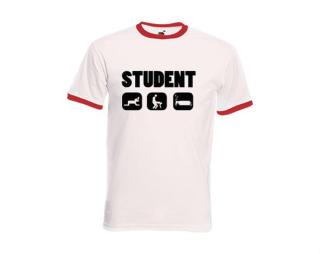 Student Pánské tričko s kontrastními lemy