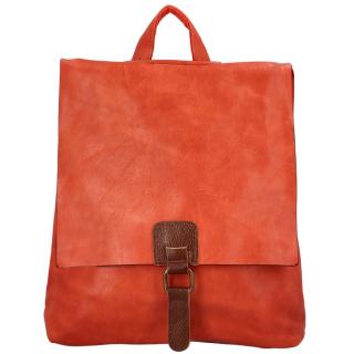 Stylový dámský kabelko-batůžek oranžový - Coveri Belinda
