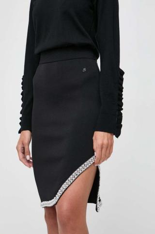 Sukně Karl Lagerfeld černá barva, mini, pouzdrová