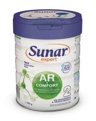 SUNAR Mléko pokračovací kojenecké při ublinkávání, zácpě a kolikách Expert AR+Comfort 2 700g