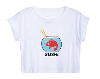 Sushi Dámské tričko Organic Crop Top