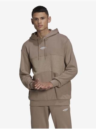 Světle hnědá pánská mikina s kapucí adidas Originals