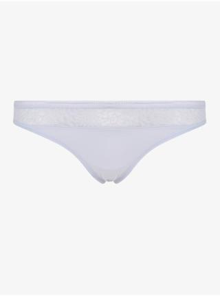 Světle modré dámské tanga s krajkou Calvin Klein Underwear