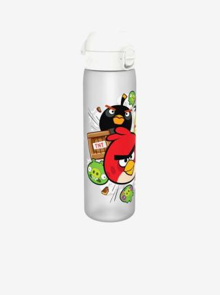 Světle šedá dětská láhev Ion8 One Touch Kids Angry Birds 500 ml