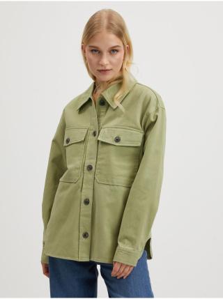 Světle zelená dámská lehká košilová bunda VERO MODA Fame