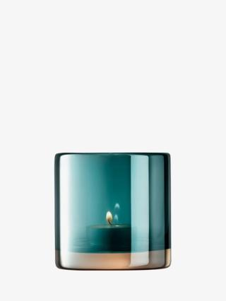 Svícen na čajovou svíčku Epoque, v. 8,5 cm, lesklý tyrkys - LSA international