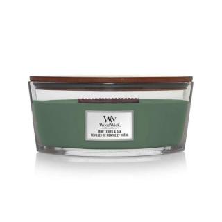 Svíčka WoodWick oválná Mint Leaves & Oak 453g