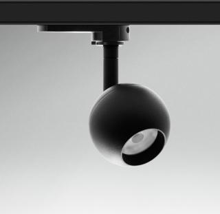 Svítidlo pro 3fázovou lištu REGIA SHOP MINI SPHERE černá LED 10W 3000K CRI90 UGR16 - CENTURY