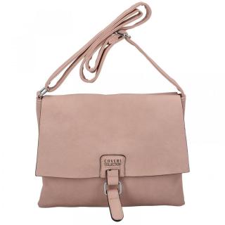 Sympatická dámská koženková crossbody Alexa, růžová