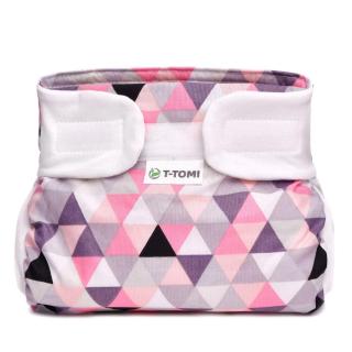 T-tomi Ortopedické abdukční kalhotky suchý zip 5–9 kg 1 ks pink triangles