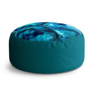 Taburet SABLIO - Modré bubliny 40x50 cm