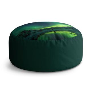Taburet SABLIO - Zelená záře 40x50 cm