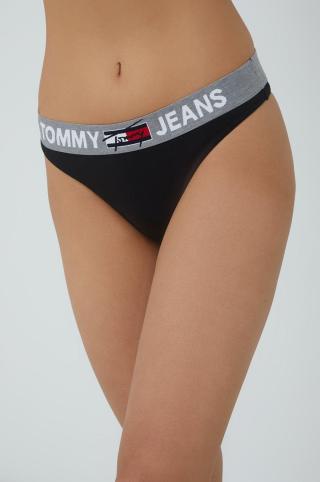 Tanga Tommy Hilfiger černá barva