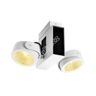 TEC KALU CW, LED nástěnné a stropní nástavbové svítidlo, double, bílá / černá, 24°, 3000K - BIG WHITE