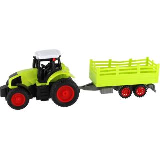 Teddies Traktor RC s vlekem plast 38cm 27MHz s dobíjecím packem