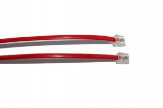 Telefonní kabel zástrčka 6p4c-RJ14 10m červená