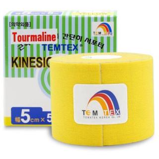 Temtex Tape Tourmaline pružná páska na svaly a klouby barva Yellow, 5 cm x 5 m 1 ks