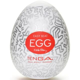 Tenga Keith Haring Egg Party jednorázový masturbátor 6,5 cm