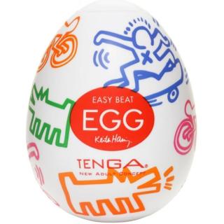 Tenga Keith Haring Egg Street jednorázový masturbátor 7 cm