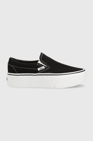 Tenisky Vans Classic dámské, černá barva, VN0A7Q5RBMX1, VN0A7Q5RBMX1-BLKWH