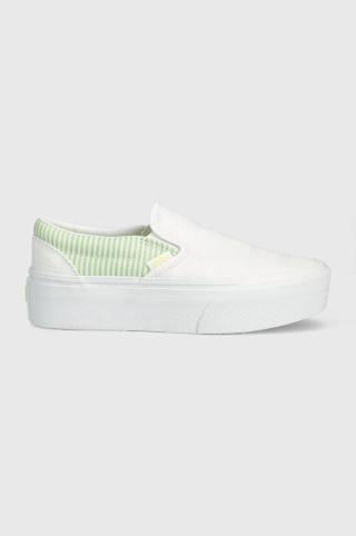 Tenisky Vans Classic Slip-On Stackform dámské, bílá barva, VN0A7Q5RBGN1