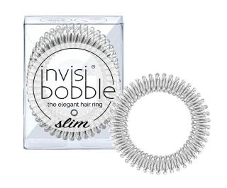 Tenká spirálová gumička do vlasů Invisibobble Slim Chrome Sweet Chrome - stříbrná, 3 ks