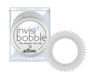 Tenká spirálová gumička do vlasů Invisibobble Slim Crystal Clear - čirá, 3 ks