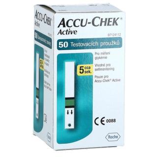 Testovací proužky Accu Chek Active, 50 ks